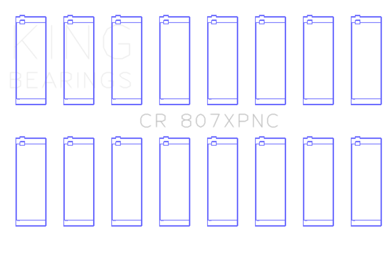 King Chevy Sbc 307ci and Gen III/IV Performance Rod Bearing Set (pMaxKote) - Size STD