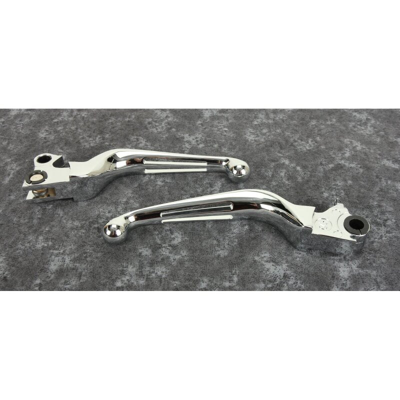 Bikers Choice 96-16 BigTwin 96-03 XL Chrome Slotted Lever Set Cable Clutch Only