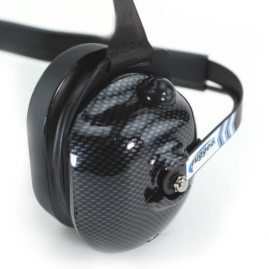 Rugged Radios H41 Behind the Head (BTH) Headset for 2-Way Radios - Carbon Fiber