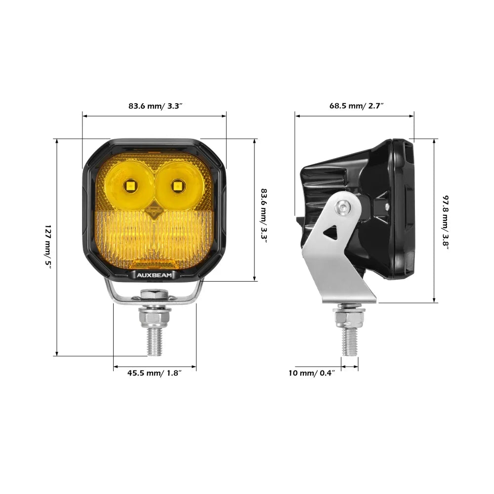 Color Play Series 3 Inch 116W RGB LED Pod Lights Combo Off Road Lights With 8 Backlight Options