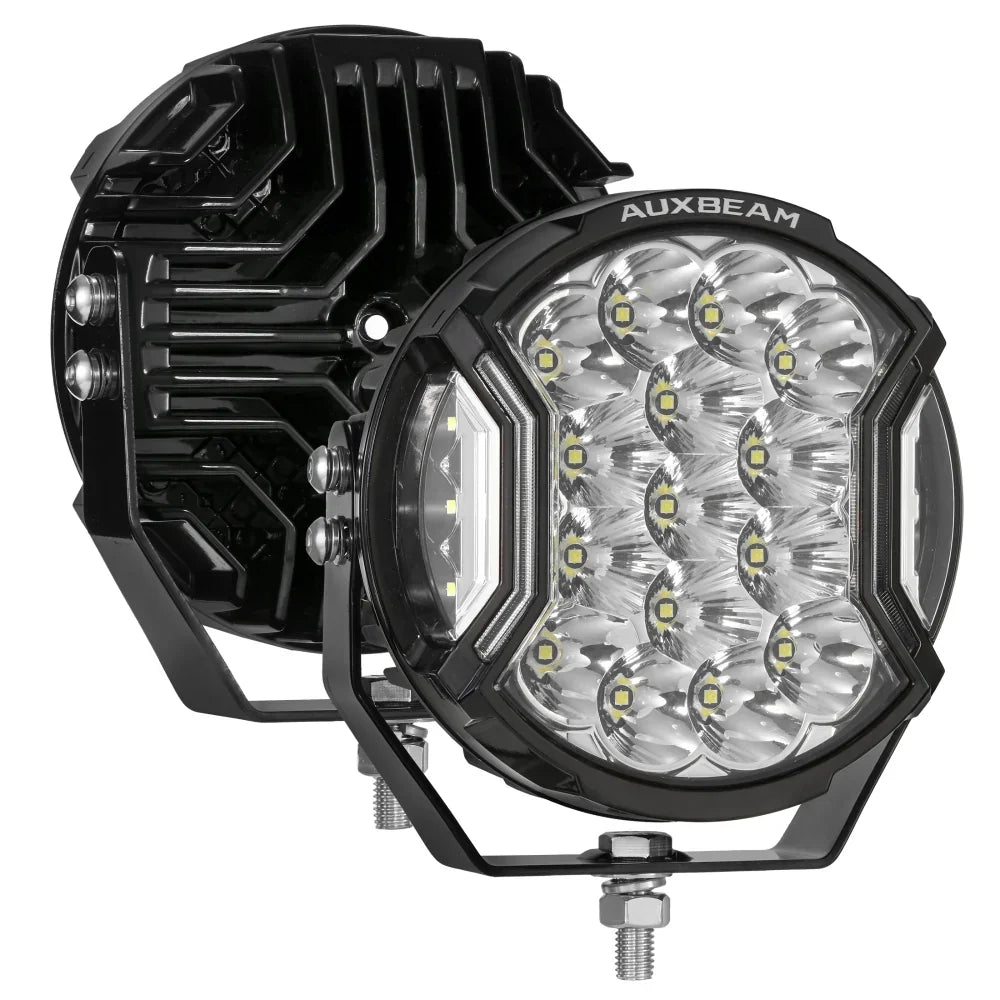 V-ULTRA Series  3/5/7/9 Inch LED Side Shooter Amber/White Pod Lights with Amber DRL
