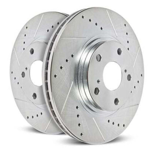 Power Stop 24-25 Ford Mustang Left Front Drilled & Slotted Rotor