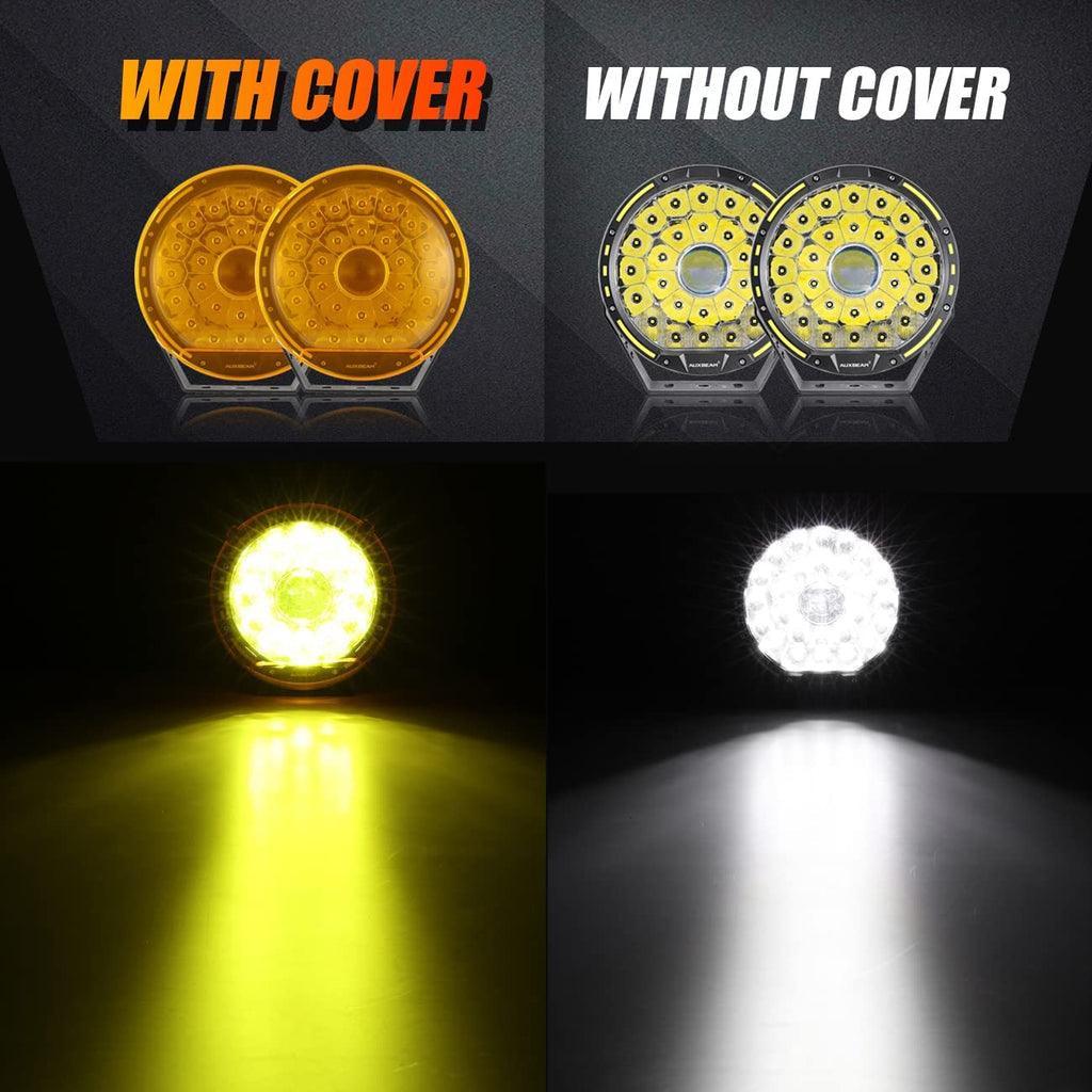 (2pcs/set) 9 INCH 270W 37776LM 360-PRO Series Custom Lens LED Driving Lights+Amber/Black Covers(Optional) for Ford F150 F250 F350 F450