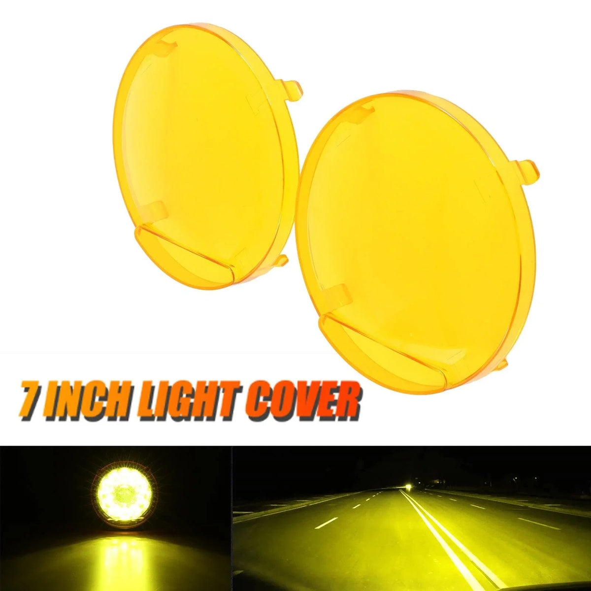 (2pcs/set) 7 Inch 230W 33332LM 360-PRO Series Custom Lens Offroad LED Driving Lights+Amber/Black Covers(Optional) for JEEP WRANGLER JL JK TJ