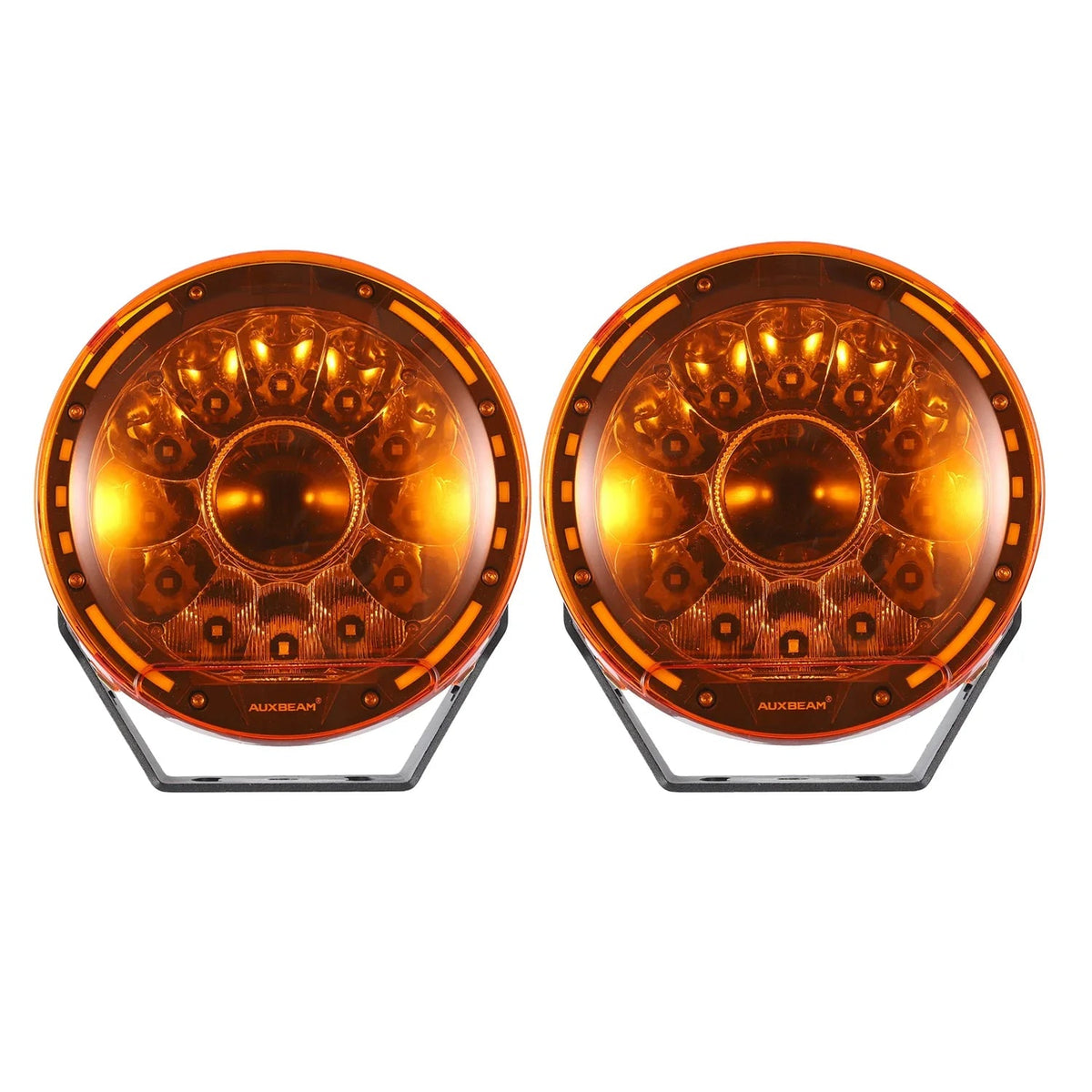 (2pcs/set) 7 Inch 230W 33332LM 360-PRO Series Custom Lens Offroad LED Driving Lights+Amber/Black Covers(Optional) for FORD F150 F250