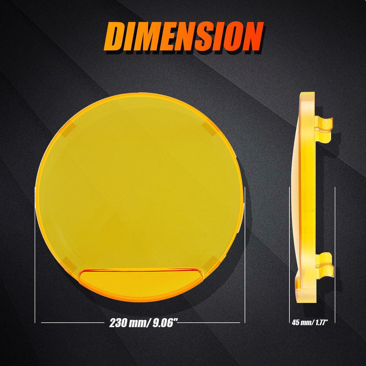 (2pcs/set) 9 INCH 270W 37776LM 360-PRO Series Custom Lens Offroad LED Driving Lights+Amber/Black Covers(Optional) for JEEP WRANGLER JL JK TJ