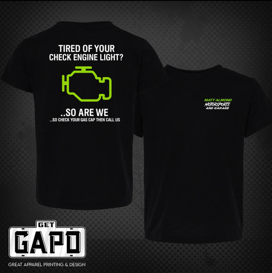 Short Sleeve T-Shirt Check Engine Light
