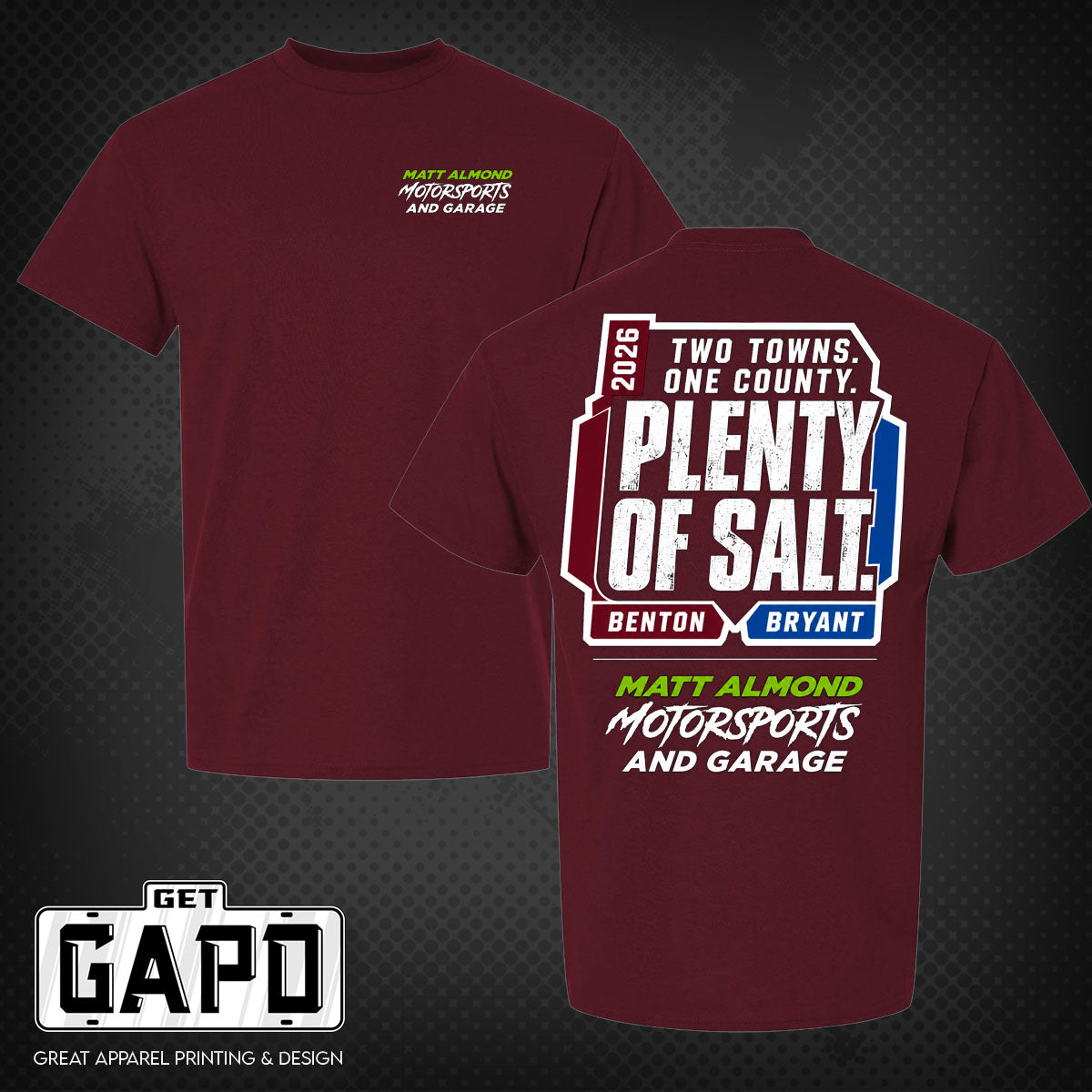 LIMITED EDITION — Benton Maroon — 2026 Plenty of Salt Tee
