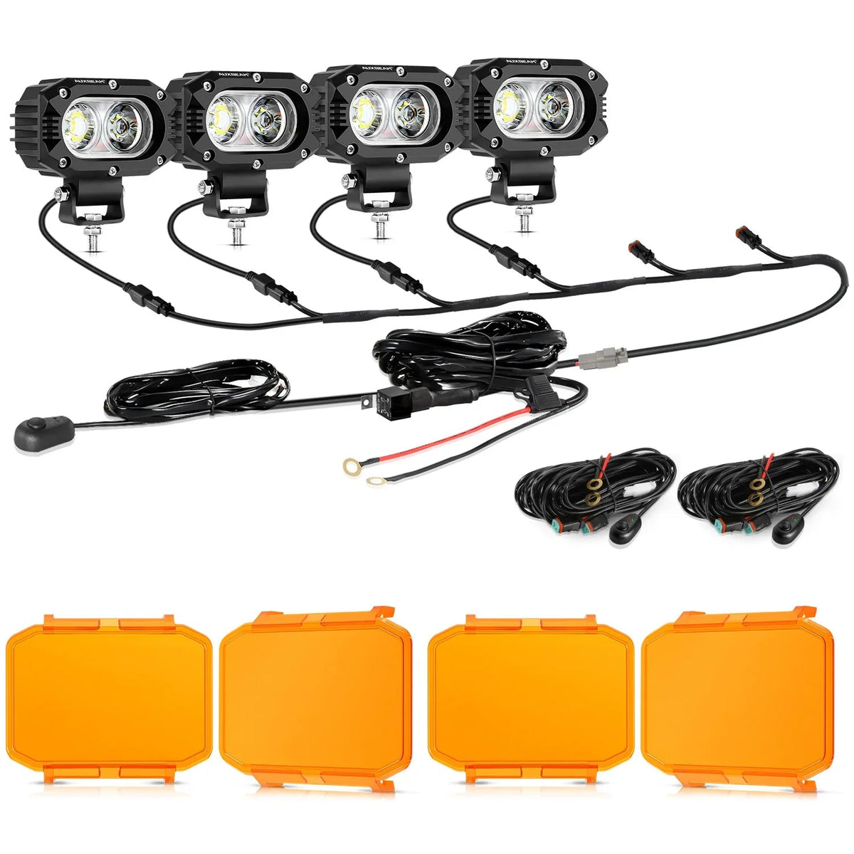 R4 Series | 4 Inch 60W Flood Beam LED Pods Light White Driving Light