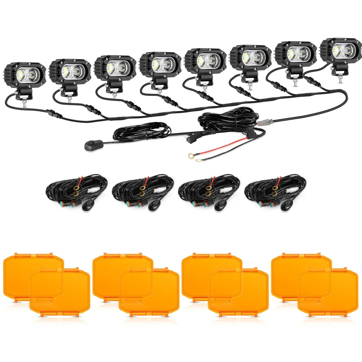 R4 Series | 4 Inch 60W Flood Beam LED Pods Light White Driving Light
