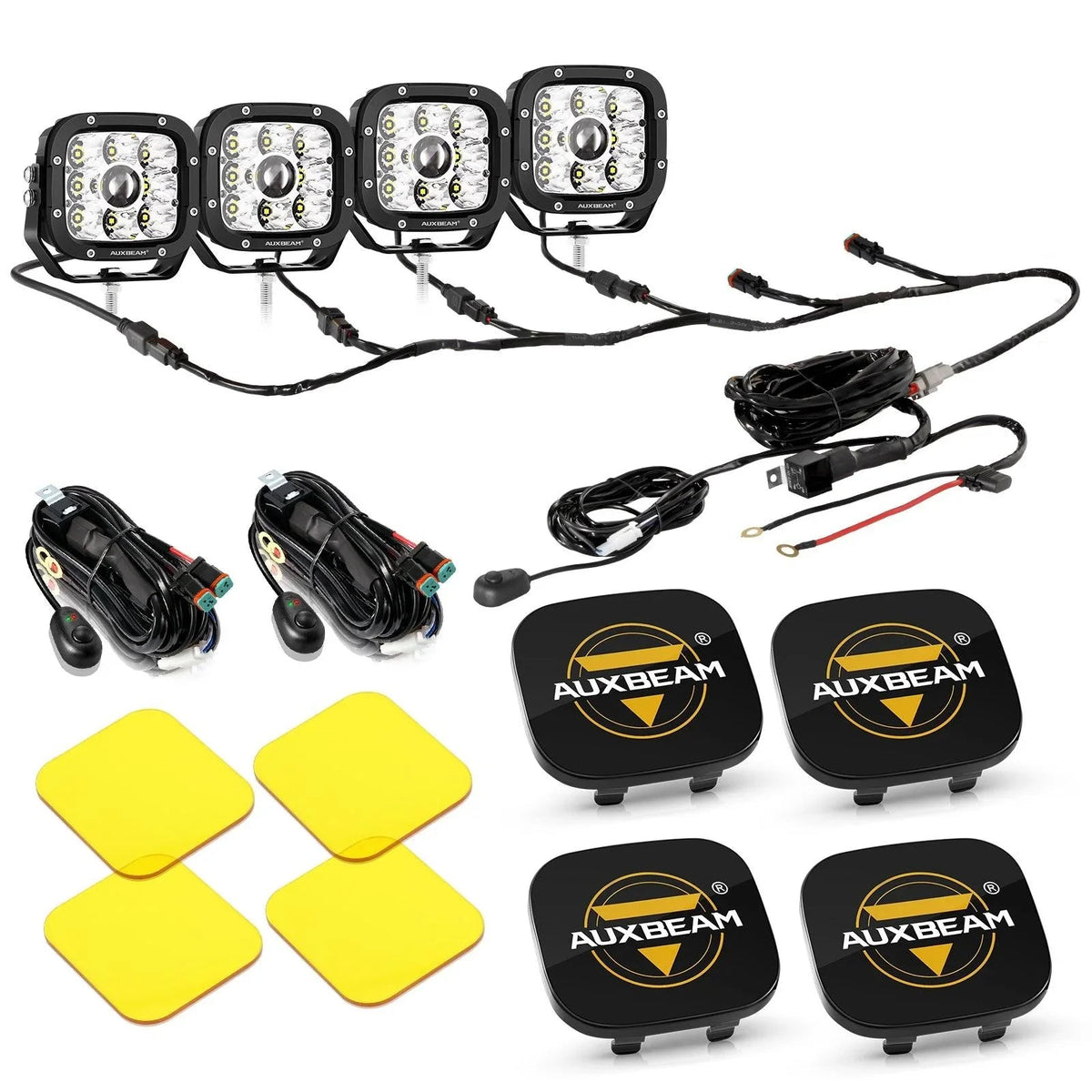 XP-ULTRA Series 5 Inch 110W 11000LM White/Amber LED Driving Lights Pods Light