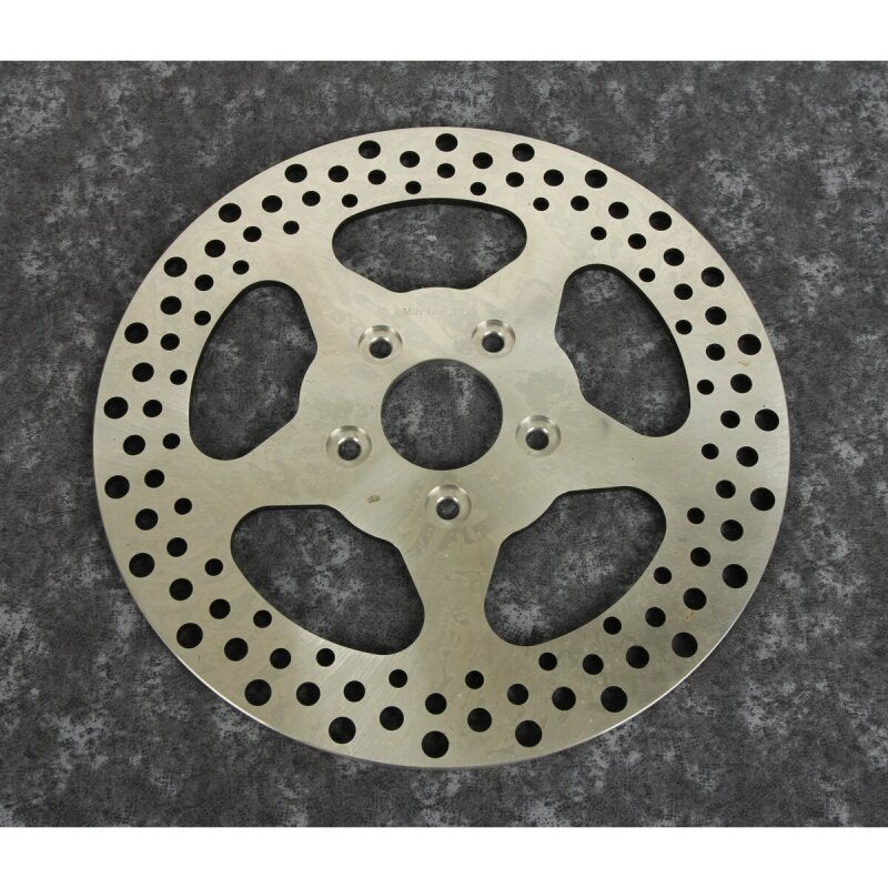 Bikers Choice 79-99 Big Twin / XL 11.5 Inch Rear 5 Spoke Drilled Stainless Rotor