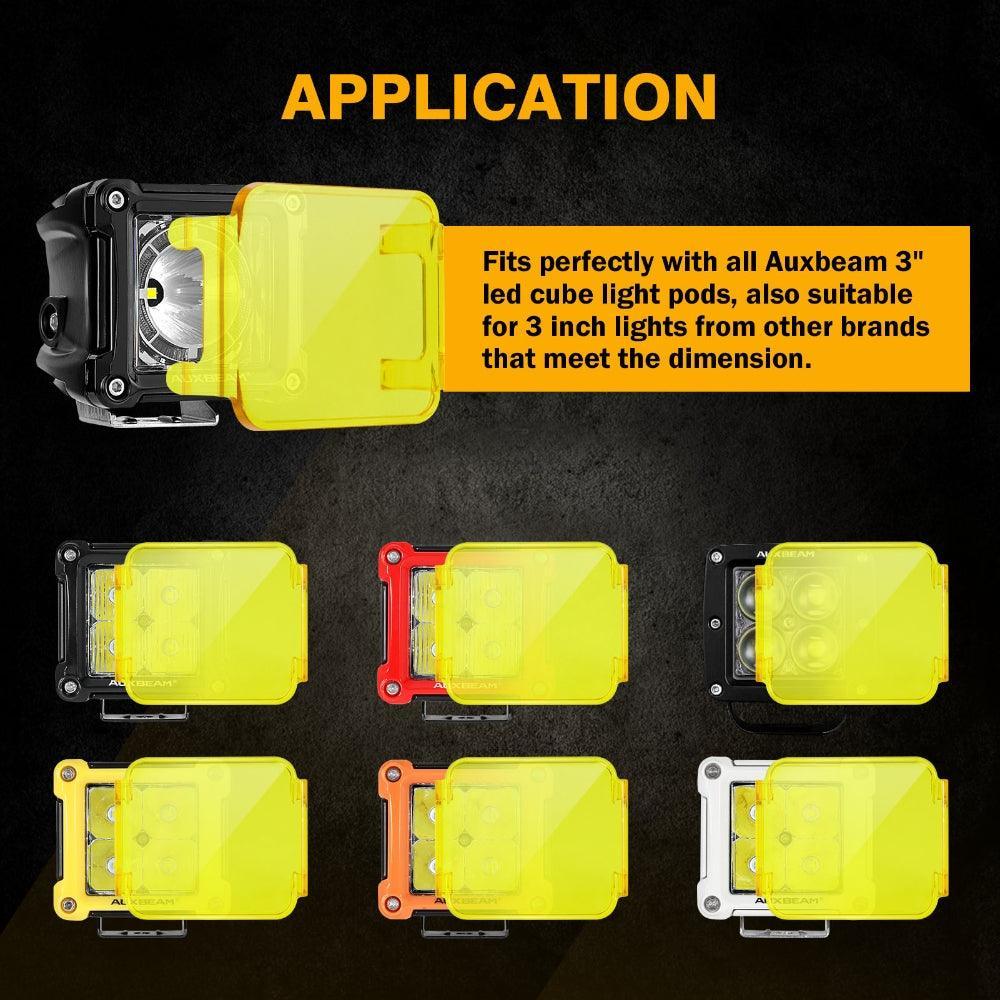 FA Series 4 Inch LED Pod Lights Amber Cover Light Shield Cover