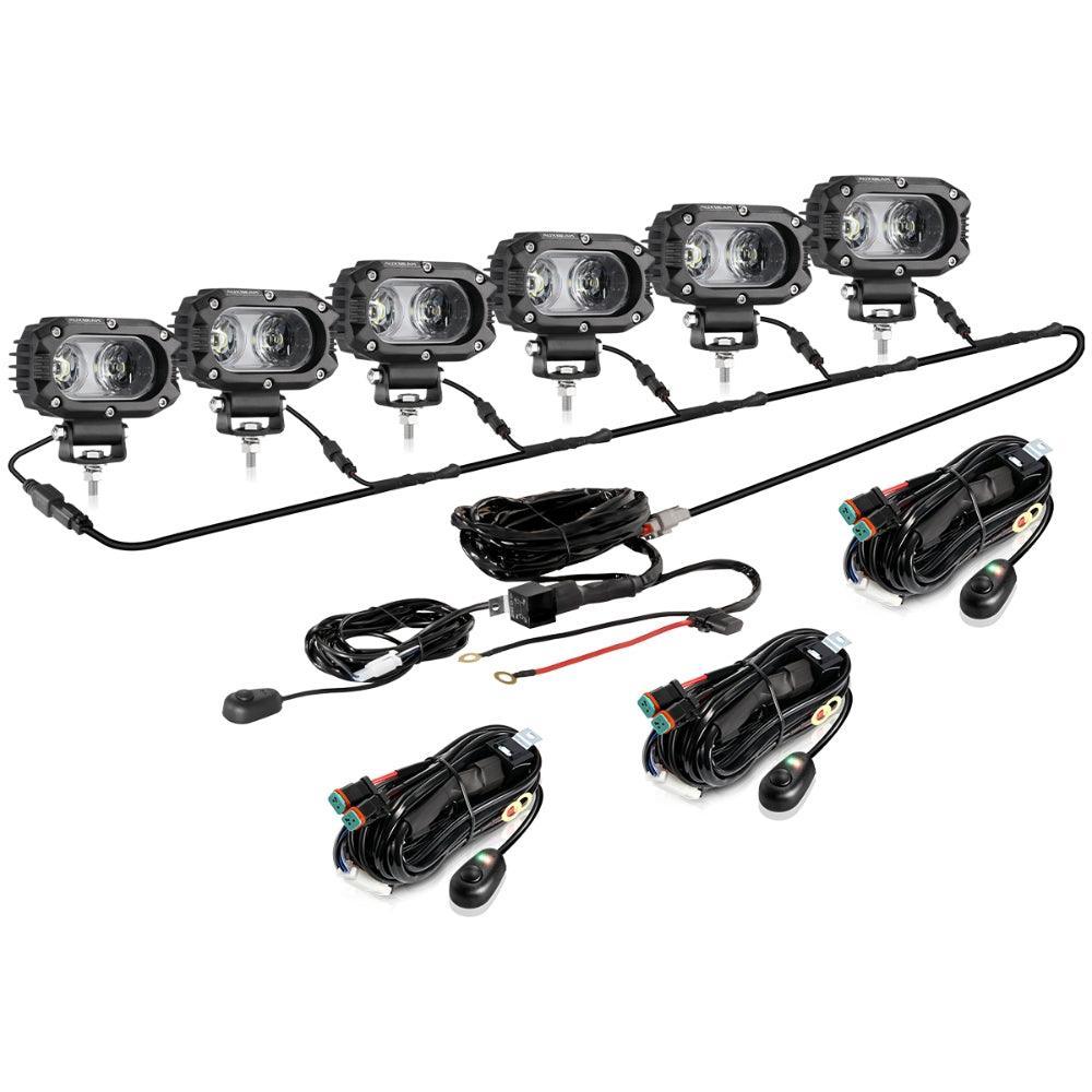 R4 Series | 4 Inch 60W Corrugated Lens 120° Wide Beam LED Pods Lights