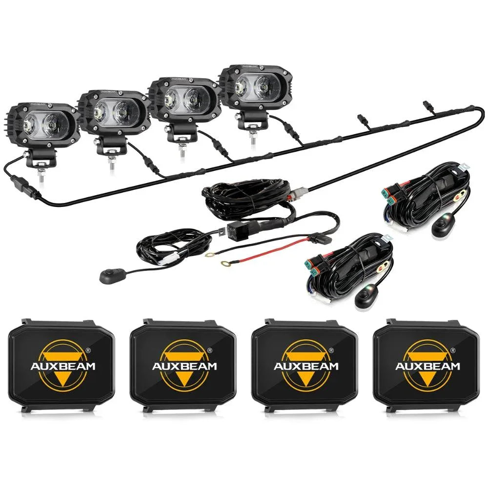 R4 Series | 4 Inch 60W Corrugated Lens 120° Wide Beam LED Pods Lights